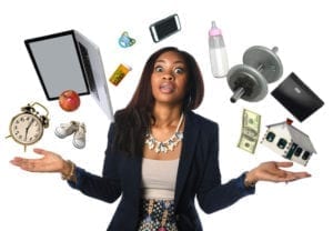 image portraying a woman juggling and how difficult it is to manage multiple small business hr and admin tasks