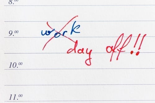 Take a day off in lieu of work hours