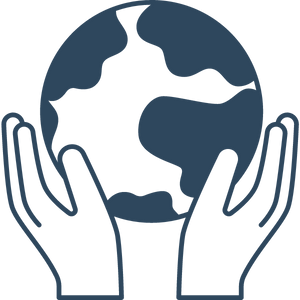 hands holding planet