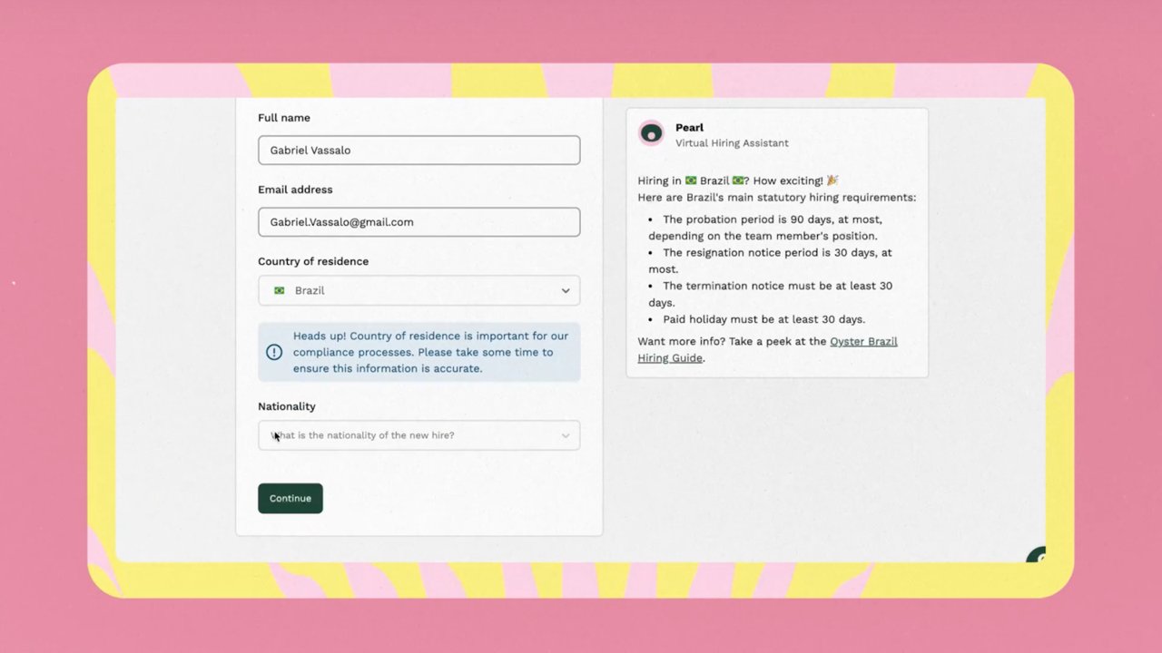 Oyster’s email automation feature