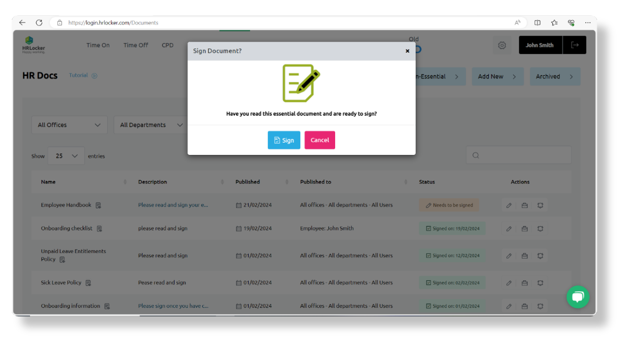 HR Documents Management